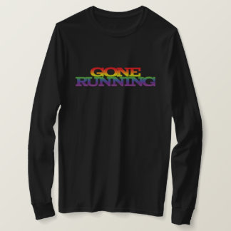 Farbenfrohe Regenbogenwirkung, die Text ausführt T-Shirt