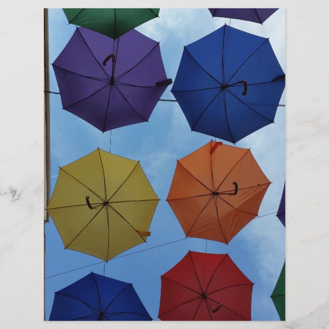 Farbenfrohe Regenschirme (Vorderseite)
