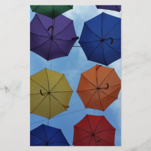 Farbenfrohe Regenschirme Briefpapier