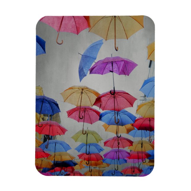 Farbenfrohe Regenschirme Magnet (Vertikal)