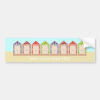 Farbenfrohe Reihe von Beach Huts Summer Custom Tex