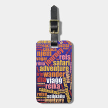 Farbenfrohe Reise in vielen Sprachen Word Cloud