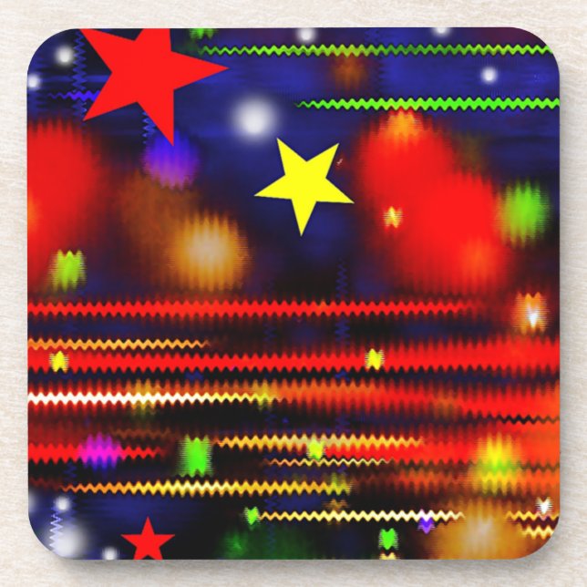 Farbenfrohe Rennställe Untersetzer (Vorderseite)