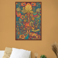 Farbenfrohe Retro-70er-Psychedelic-AI-Kunst