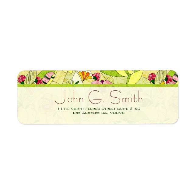 Farbenfrohe Retro Abstrakte BlumenCollage (Vorne)