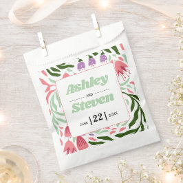 Farbenfrohe Retro-Äste, Folklore-Blume Hochzeit Geschenktütchen