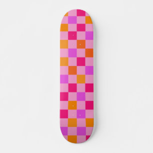 Farbenfrohe Retro Ästhetik Prüfmuster Magenta Skateboard