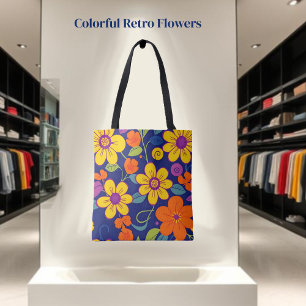Farbenfrohe Retro-Blume im Dopaminstil