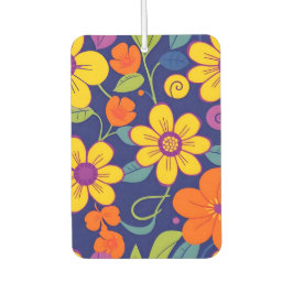 Farbenfrohe Retro-Blume im Dopaminstil Autolufterfrischer