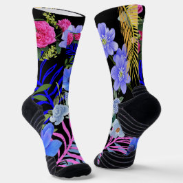 Farbenfrohe Retro-Blumenfutter, Bontanic Folies Socken