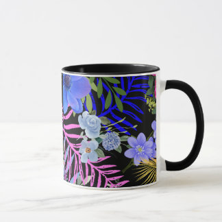 Farbenfrohe Retro-Blumenzange Tasse