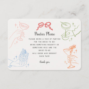 Farbenfrohe Retro Cocktail Bach Party Panoramafens Begleitkarte