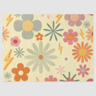 Farbenfrohe Retro Daisy Blume Kunsthandwerk Tissue Seidenpapier