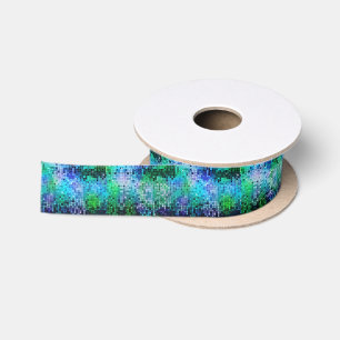 Farbenfrohe Retro Disco Glitzer Satinband