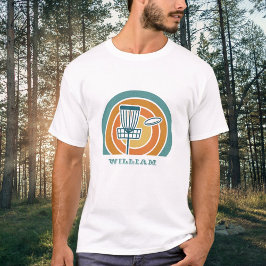 Farbenfrohe Retro Disk Golf T-Shirt