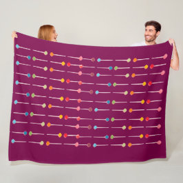 Farbenfrohe Retro Dot Pattern Throw Bla Fleece Bla