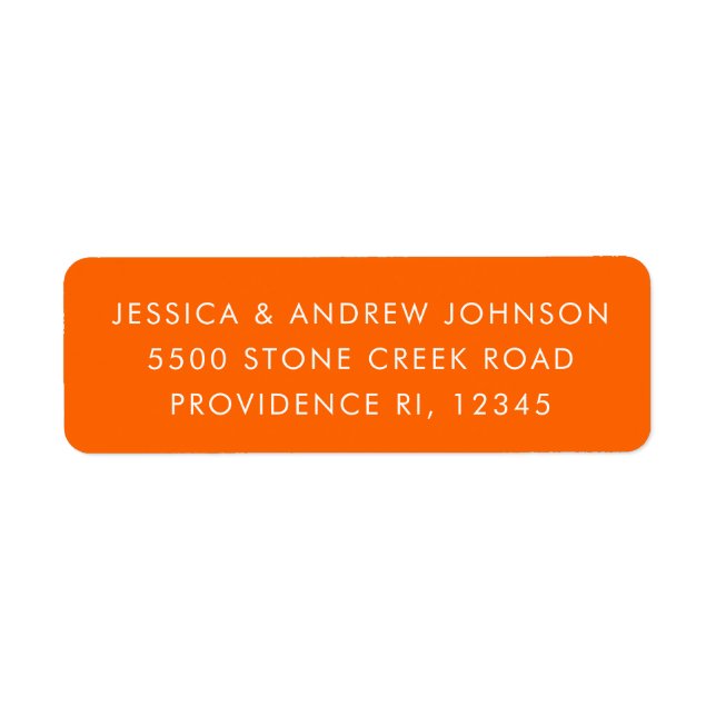 Farbenfrohe Retro Einzigartiges Bright Orange Rück (Vorne)