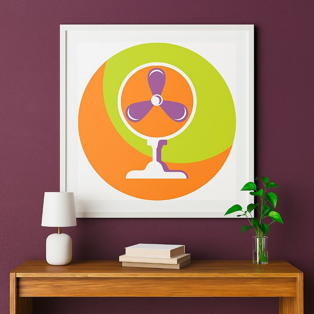 Farbenfrohe Retro Electric Ventilator Sommer Pop K Poster (Von Creator hochgeladen)