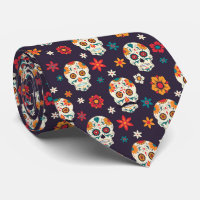 Farbenfrohe Retro Floral Sugar Skulls Muster