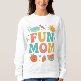 Farbenfrohe Retro Fun Mama Niedlich Frucht Sonnens Sweatshirt