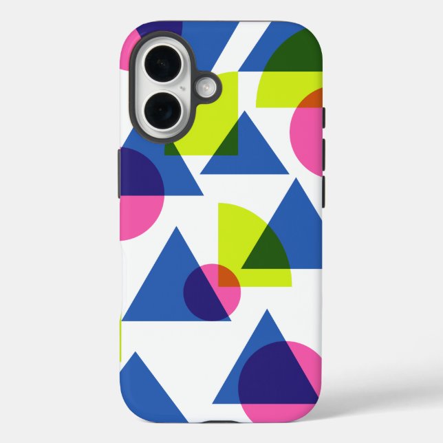Farbenfrohe Retro-geometrische Formen der 90er Jah Case-Mate iPhone Hülle (Rückseite)