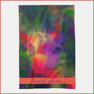 Farbenfrohe Retro Geschirrtuch