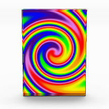 Farbenfrohe Retro-Hippie-Spirale Regenbogen-Wirbel
