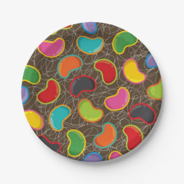 Farbenfrohe Retro Jellybeans Pop Kidds Geburtstags Pappteller