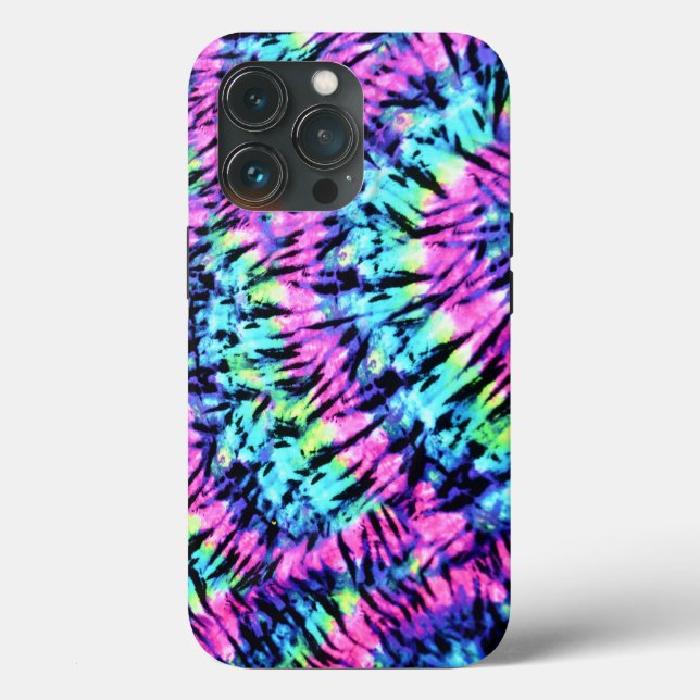 Farbenfrohe Retro-Krawatte Case-Mate iPhone Hülle (Rückseite)