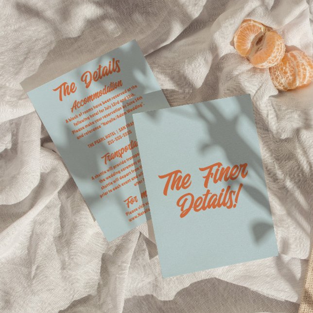 Farbenfrohe Retro Minimaler Spaß Moderne Hochzeite Begleitkarte (Von Creator hochgeladen)