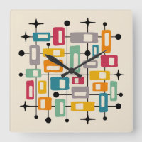 Farbenfrohe Retro Mitte des Jahrhunderts Moderne A