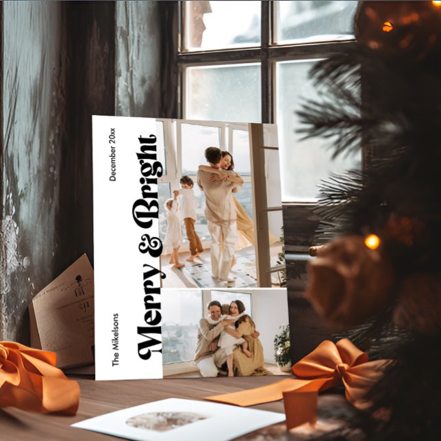 Farbenfrohe Retro Multi-Foto Weihnachten (Von Creator hochgeladen)