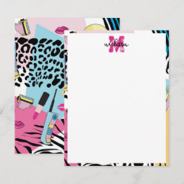 Farbenfrohe Retro-Muster der 1990er Jahre Mitteilungskarte