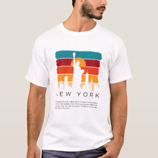 Farbenfrohe Retro New York T-Shirt