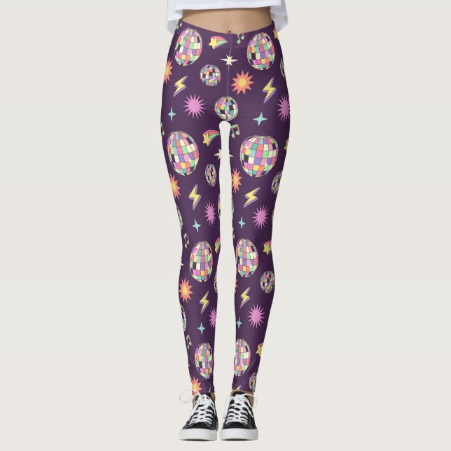 Farbenfrohe Retro Parco Civico-Ciani Leggings (Vorderseite)