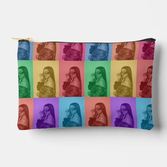 Farbenfrohe Retro Pop Modernes Foto Grill Zubehörtasche (Vorderseite)