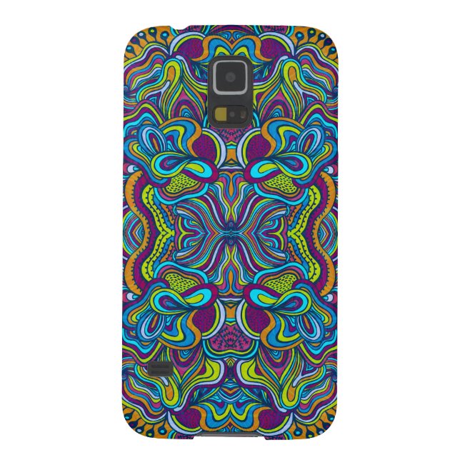 Farbenfrohe Retro Psychedelic Abstrakte Wirbel Case-Mate Samsung Galaxy Hülle (Rückseite)