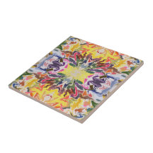 Farbenfrohe Retro Psychedelic Kaleidoskop Abstrakt