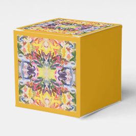 Farbenfrohe Retro Psychedelic Kaleidoskop Abstrakt Geschenkschachtel