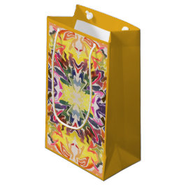 Farbenfrohe Retro Psychedelic Kaleidoskop Abstrakt Kleine Geschenktüte