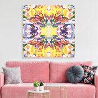 Farbenfrohe Retro Psychedelic Kaleidoskop Abstrakt