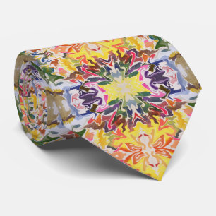 Farbenfrohe Retro-Psychedelische-Kaleidoskop-Abstr Krawatte