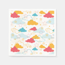 Farbenfrohe Retro Starry Sky Art Muster Serviette