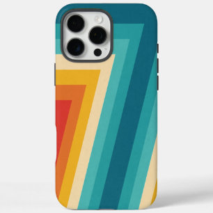 Farbenfrohe Retro-Streifen - 70er 80er Design iPhone 16 Pro Max Hülle