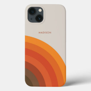 Farbenfrohe Retro-Streifen 70er 80er Goldbraun Ora Case-Mate iPhone Hülle