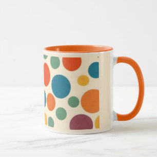 Farbenfrohe Retro Style Polka Dot Tasse