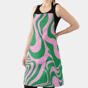 Farbenfrohe Retro Swirl Groovy Y2K Muster Schürze