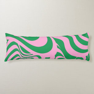 Farbenfrohe Retro Swirl Groovy Y2K Muster Seitenschläferkissen