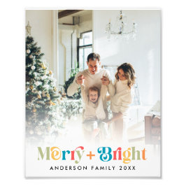 Farbenfrohe Retro Weihnachtsfamilie Foto