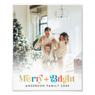 Farbenfrohe Retro Weihnachtsfamilie Foto